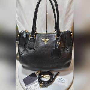 Prada Vitello Daino Crossbody Satchel Bag